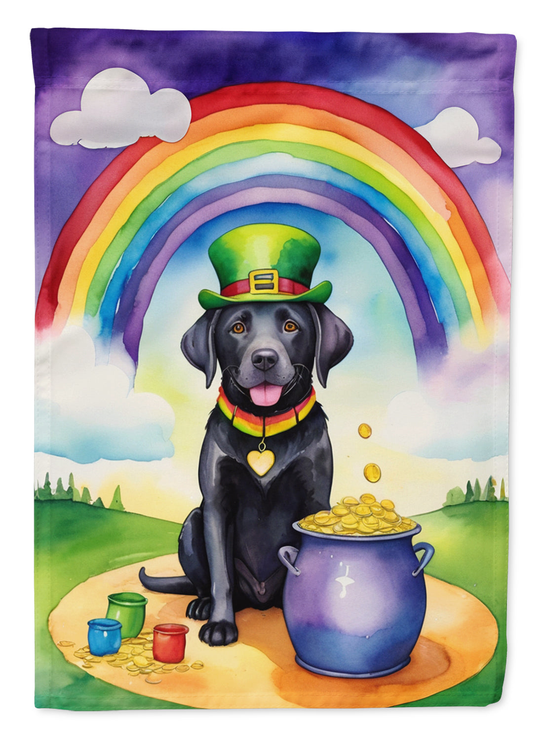 Buy this Labrador Retriever St Patrick&#39;s Day Garden Flag