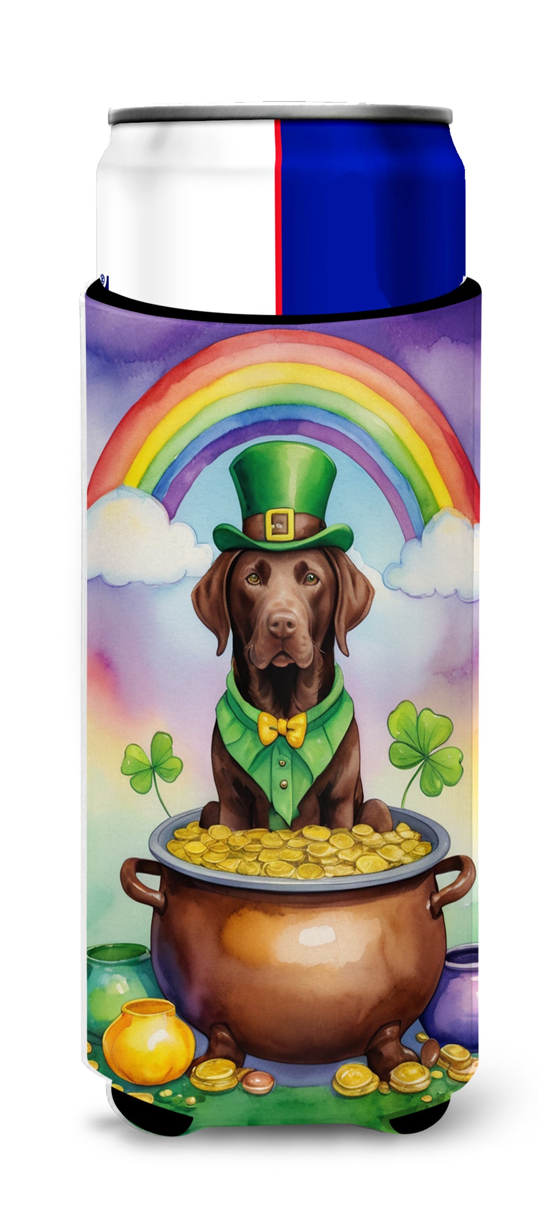 Buy this Labrador Retriever St Patrick's Day Hugger for Ultra Slim Cans