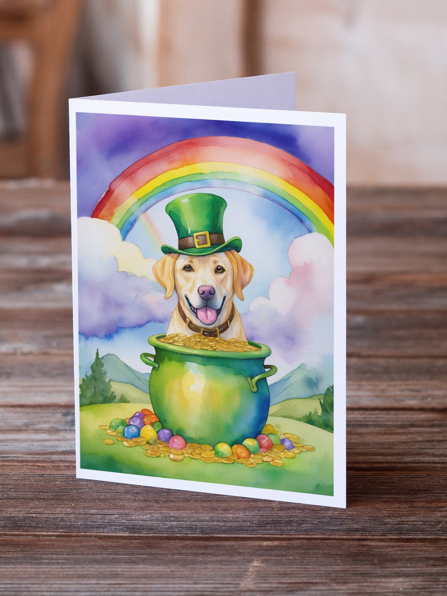 Buy this Labrador Retriever St Patrick's Day Greeting Cards Pack of 8