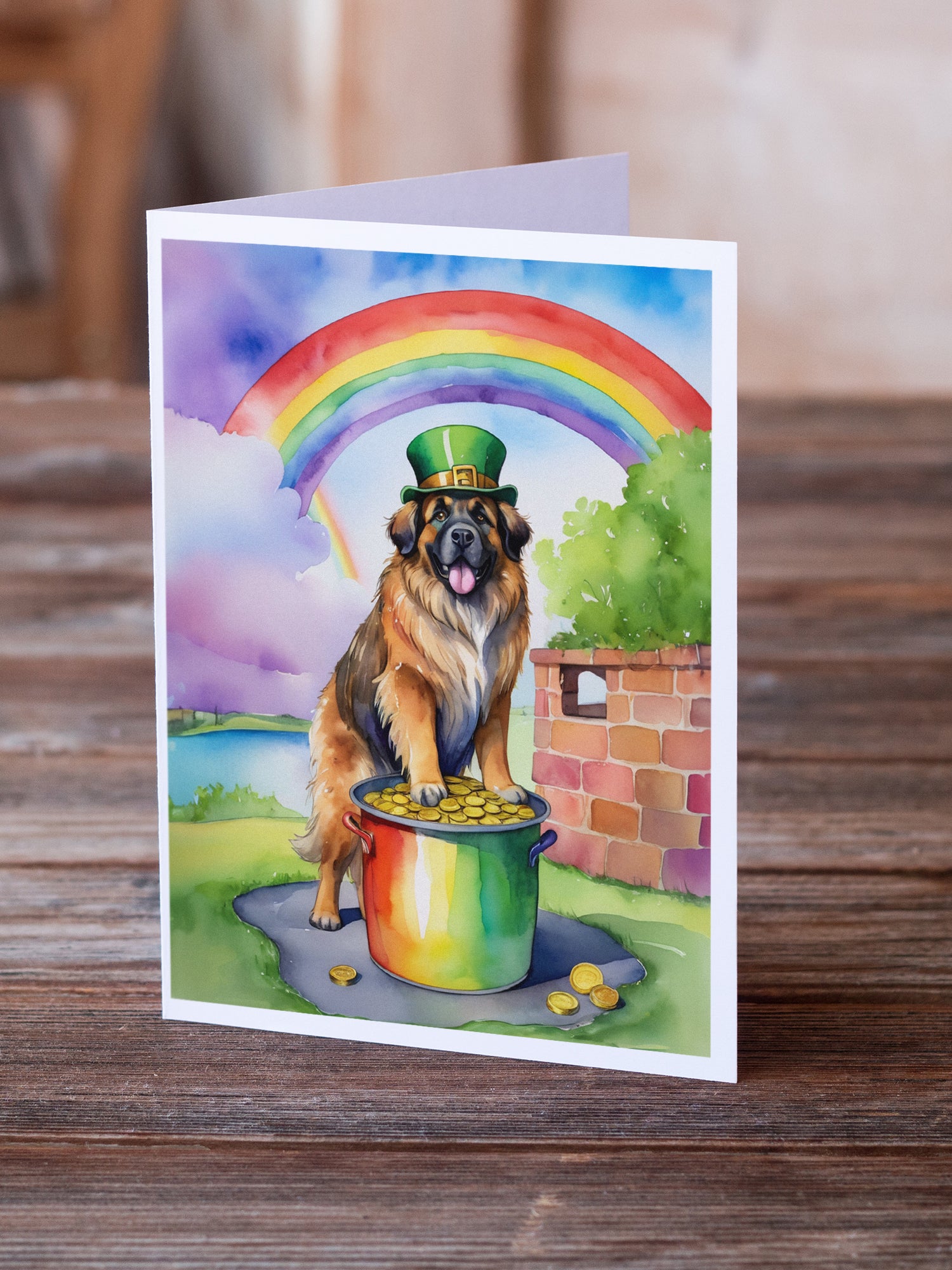 Buy this Leonberger St Patrick's Day Greeting Cards Pack of 8