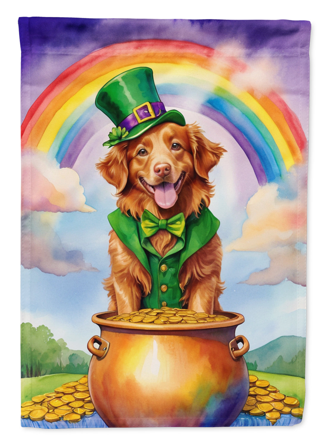 Buy this Nova Scotia Duck Tolling Retriever St Patrick&#39;s Day House Flag