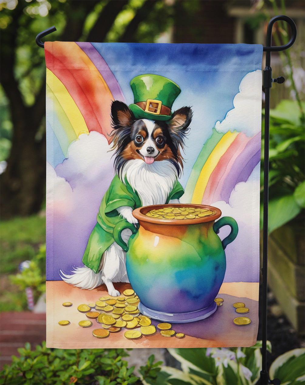 Papillon St Patrick's Day Garden Flag