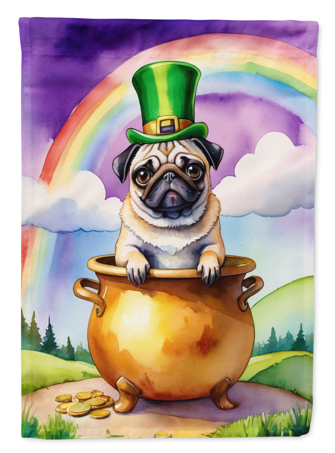 Buy this Pug St Patrick&#39;s Day Garden Flag