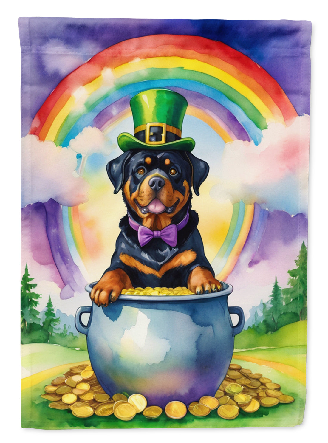 Buy this Rottweiler St Patrick's Day Garden Flag