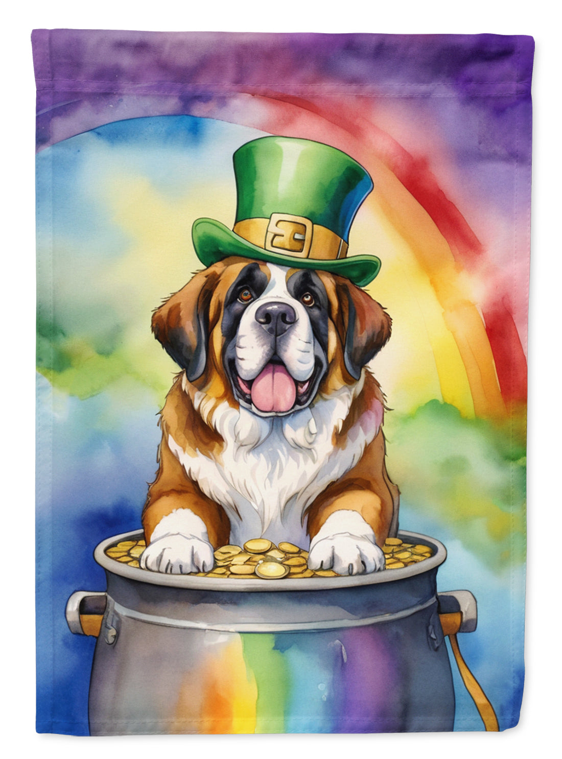 Buy this Saint Bernard St Patrick&#39;s Day Garden Flag