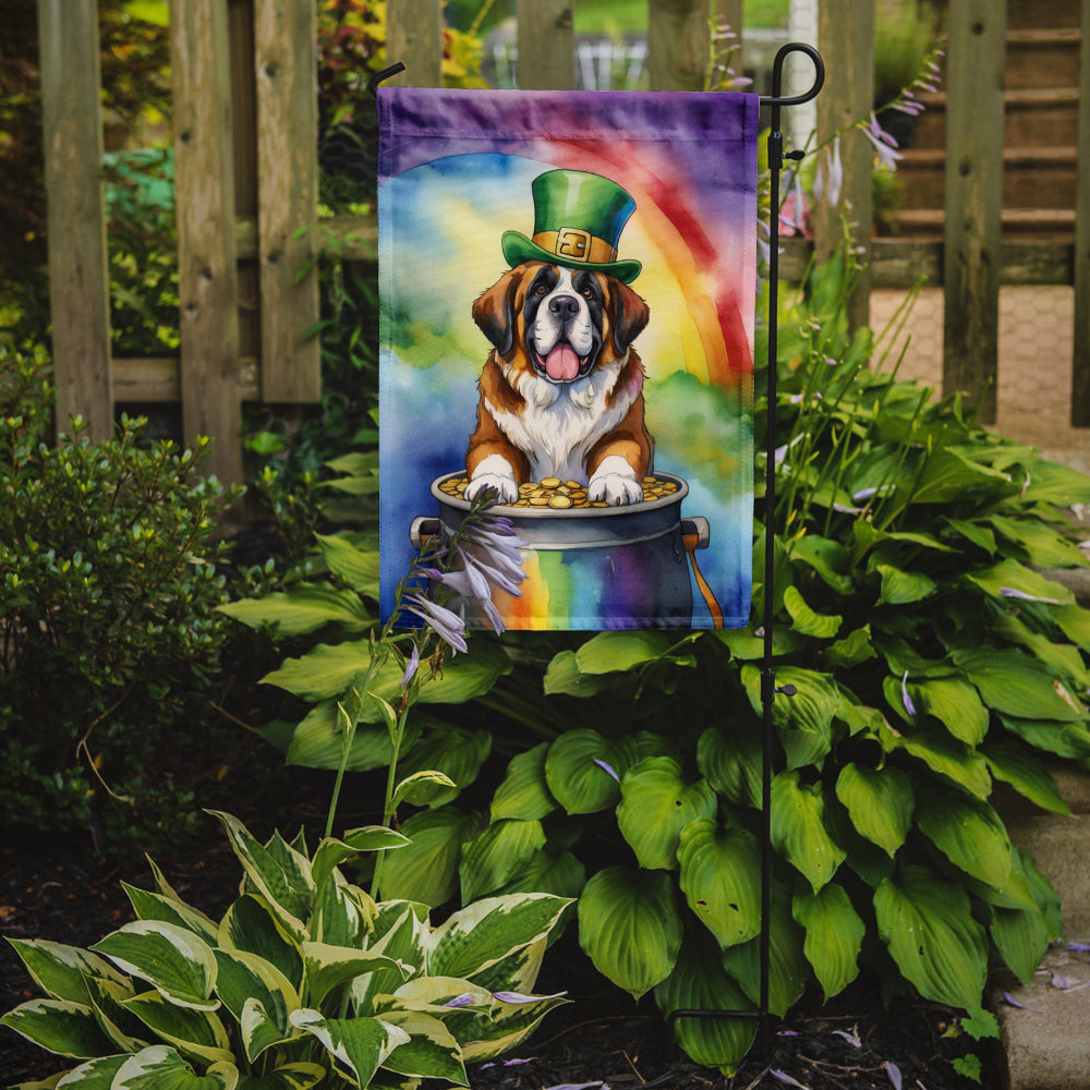 Saint Bernard St Patrick's Day Garden Flag