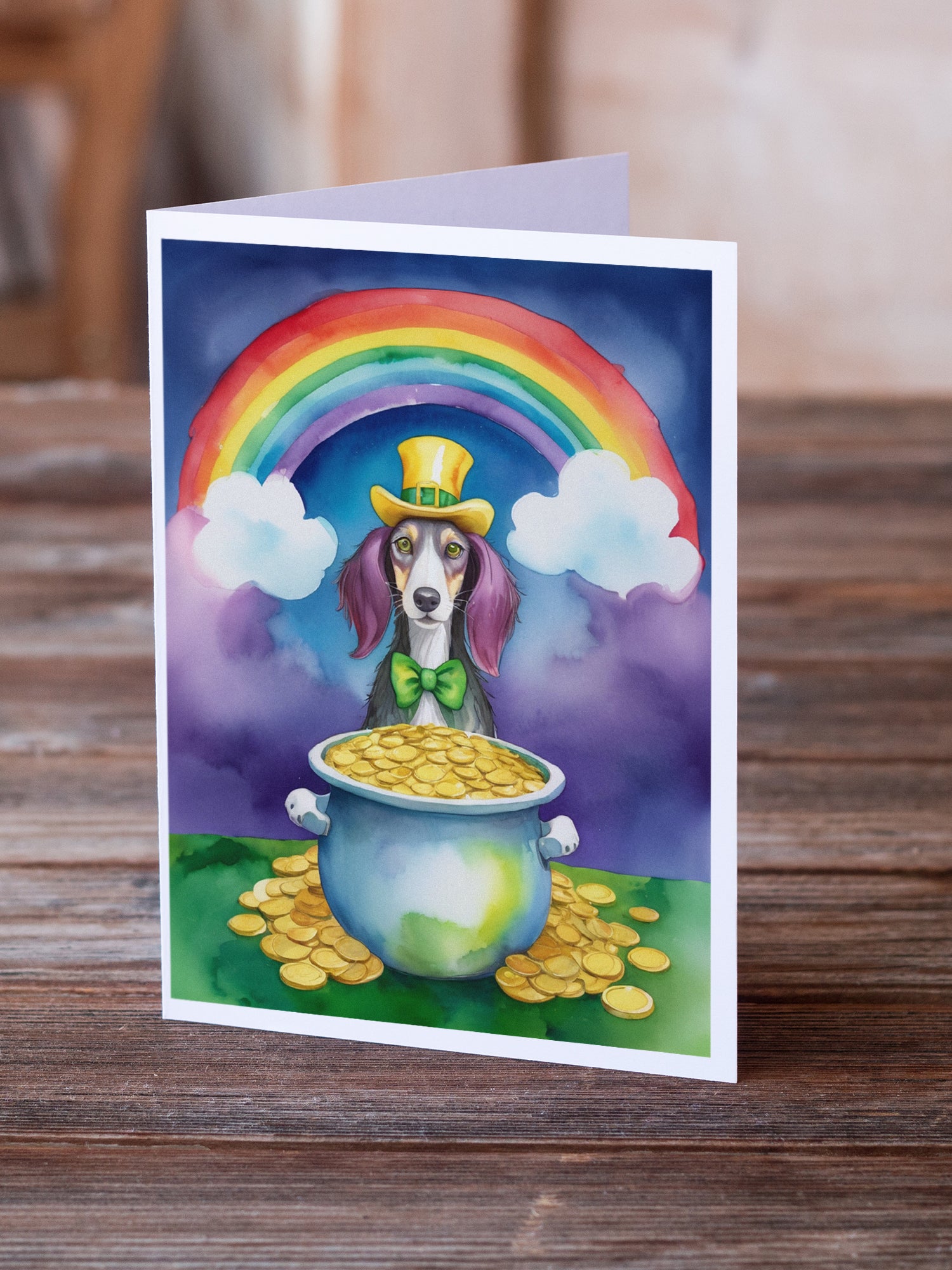 Buy this Saluki St Patrick's Day Greeting Cards Pack of 8