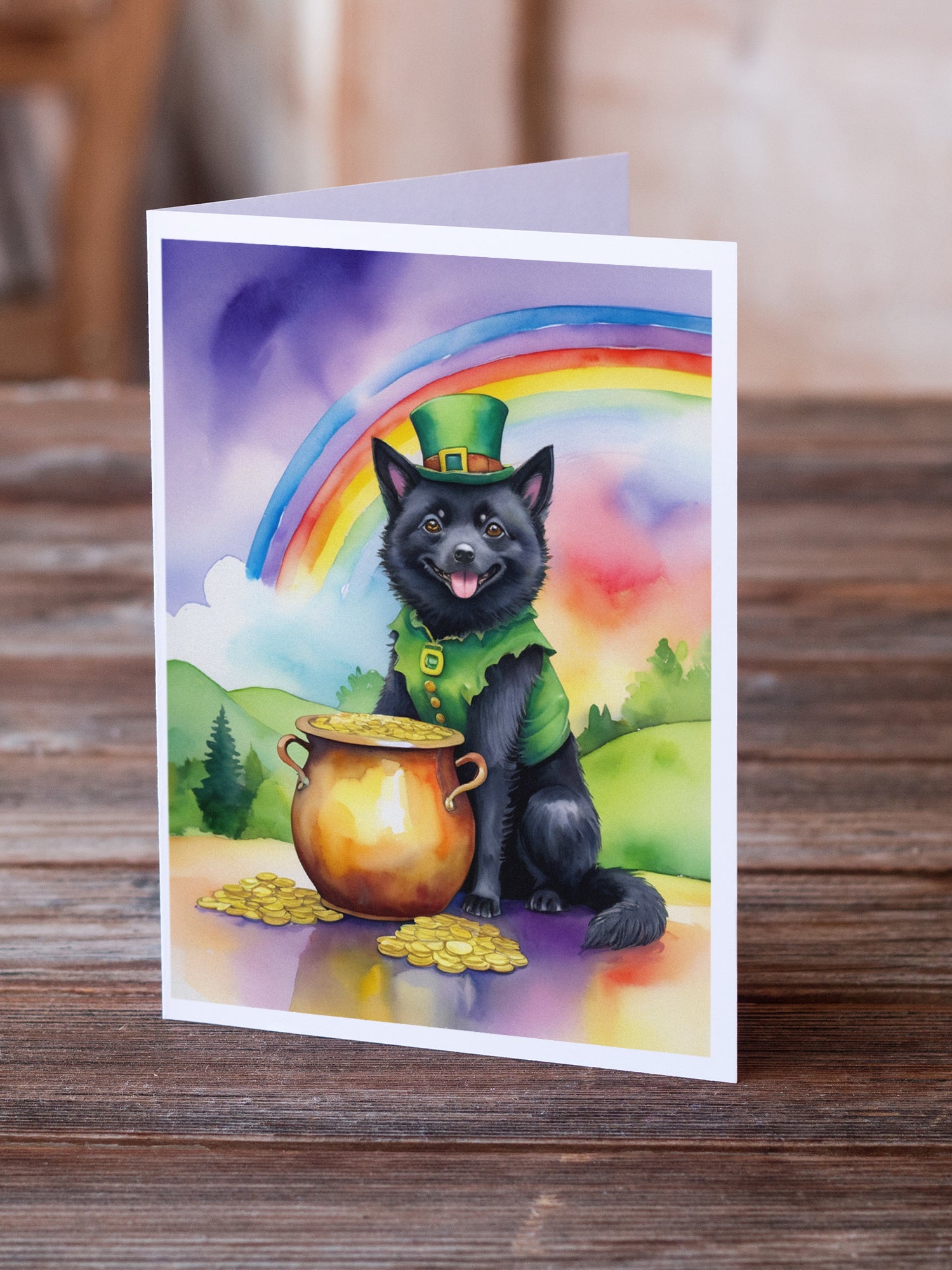 Buy this Schipperke St Patrick's Day Greeting Cards Pack of 8