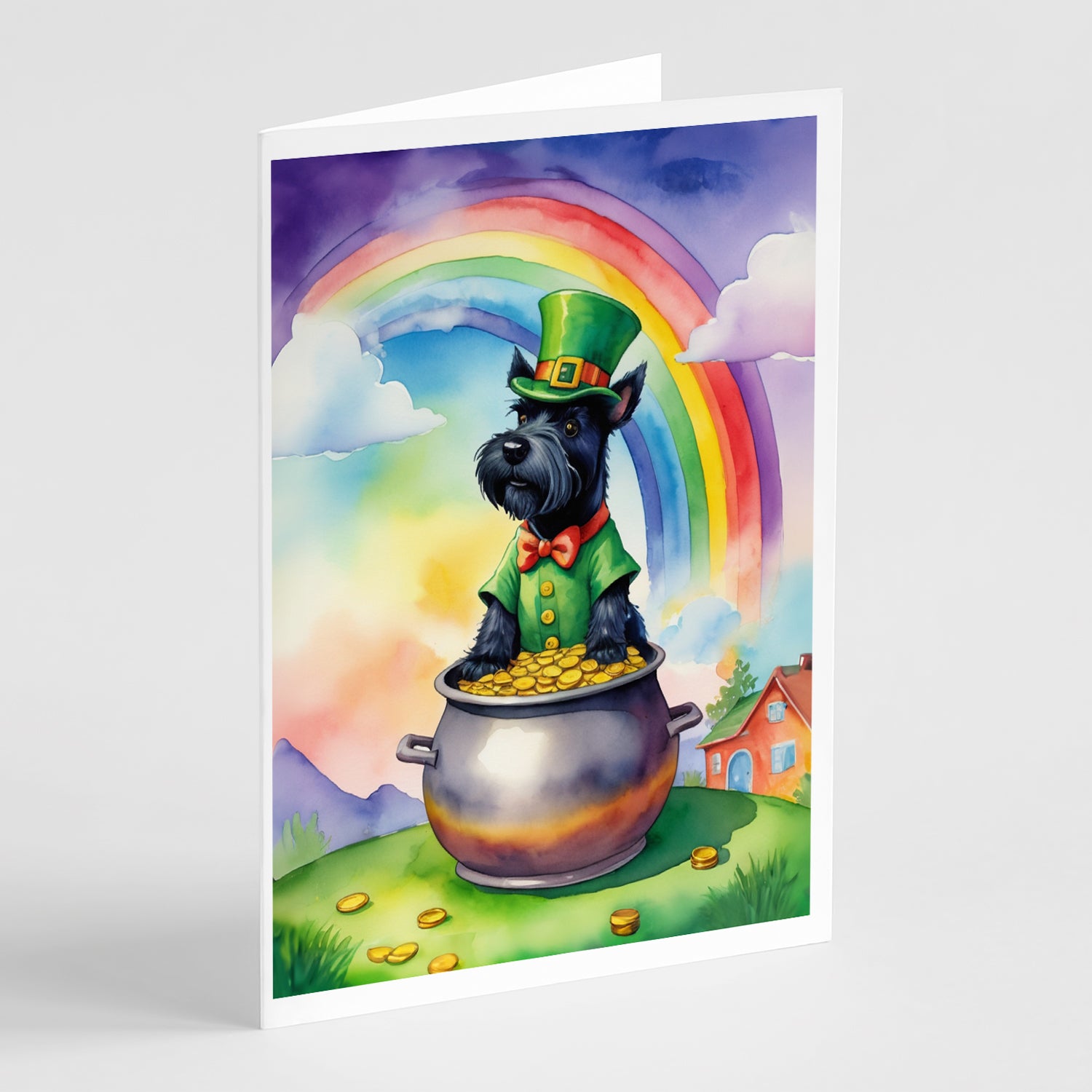 Buy this Scottish Terrier St Patrick's Day Greeting Cards Pack of 8