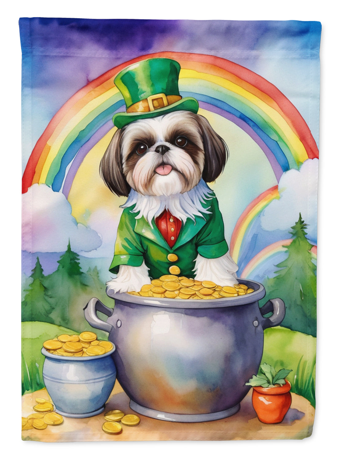 Buy this Shih Tzu St Patrick&#39;s Day Garden Flag