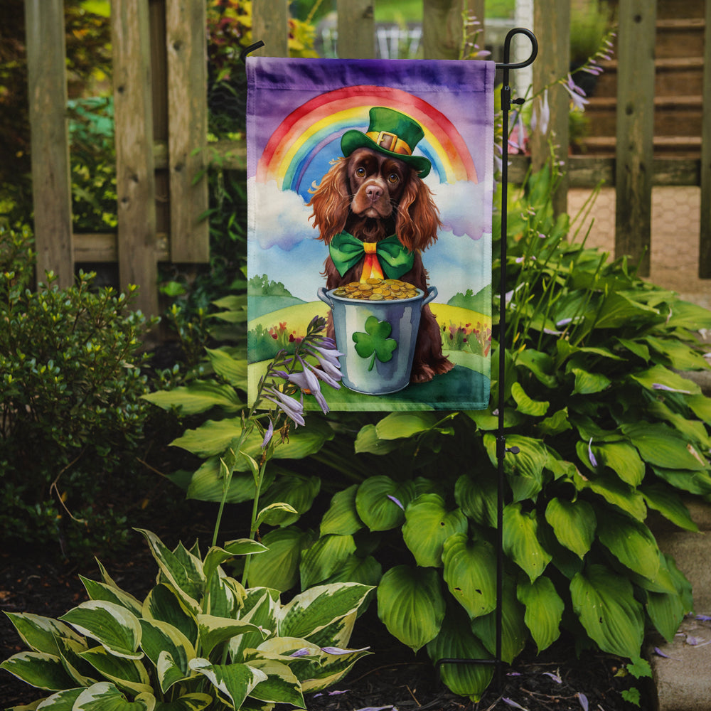 Sussex Spaniel St Patrick's Day Garden Flag