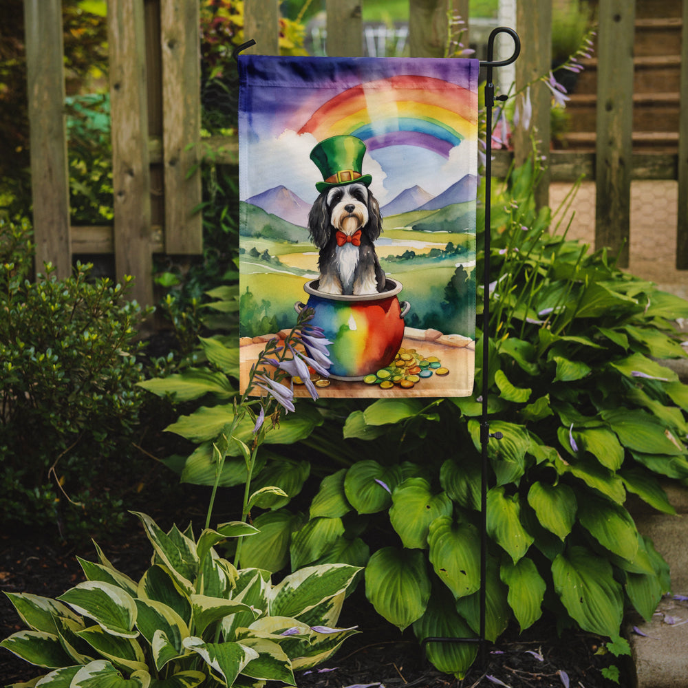 Tibetan Terrier St Patrick's Day Garden Flag