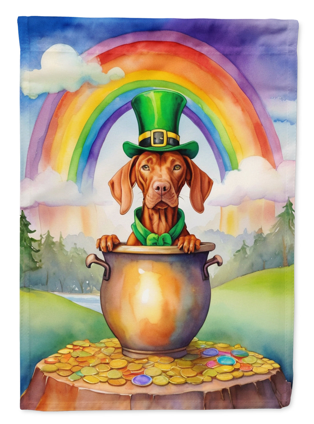 Buy this Vizsla St Patrick&#39;s Day House Flag