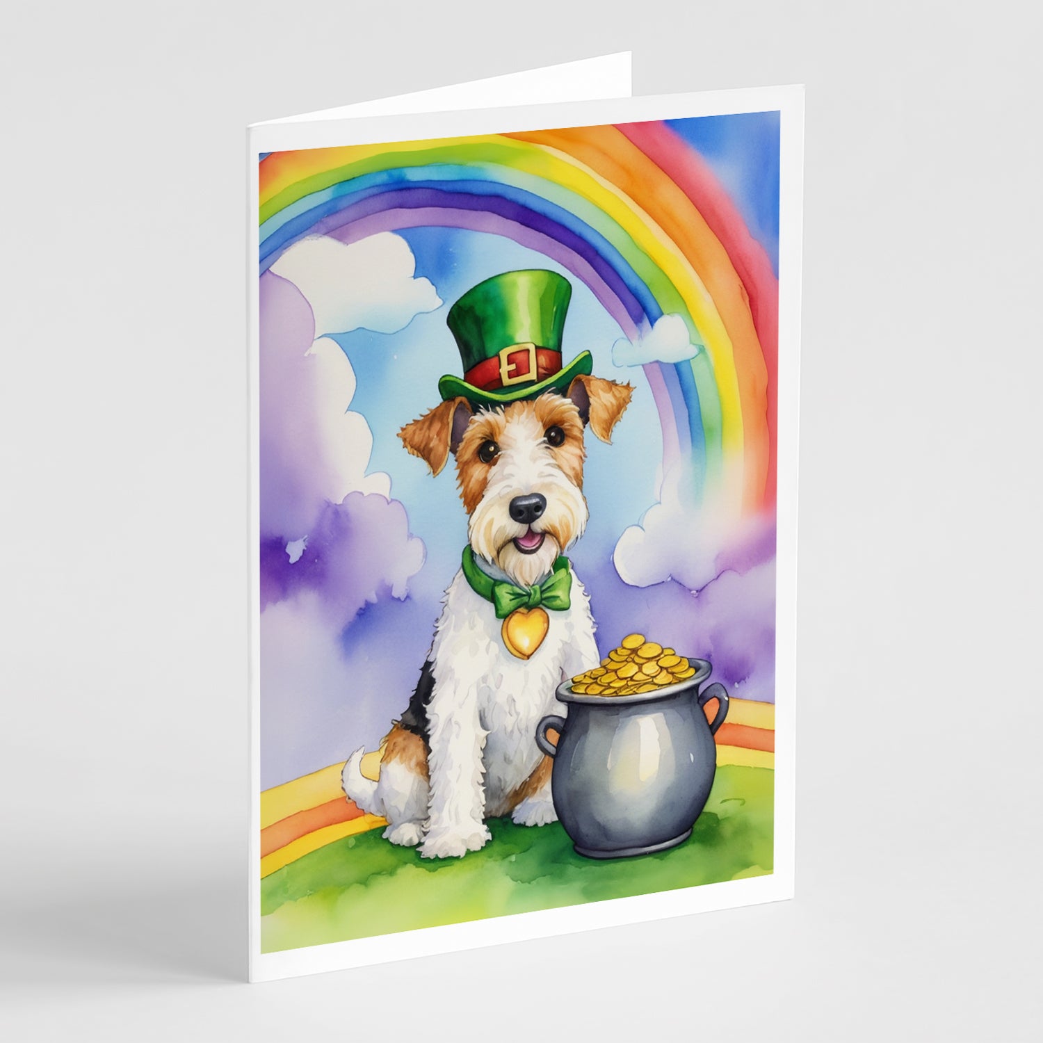 Buy this Fox Terrier St Patrick's Day Greeting Cards Pack of 8