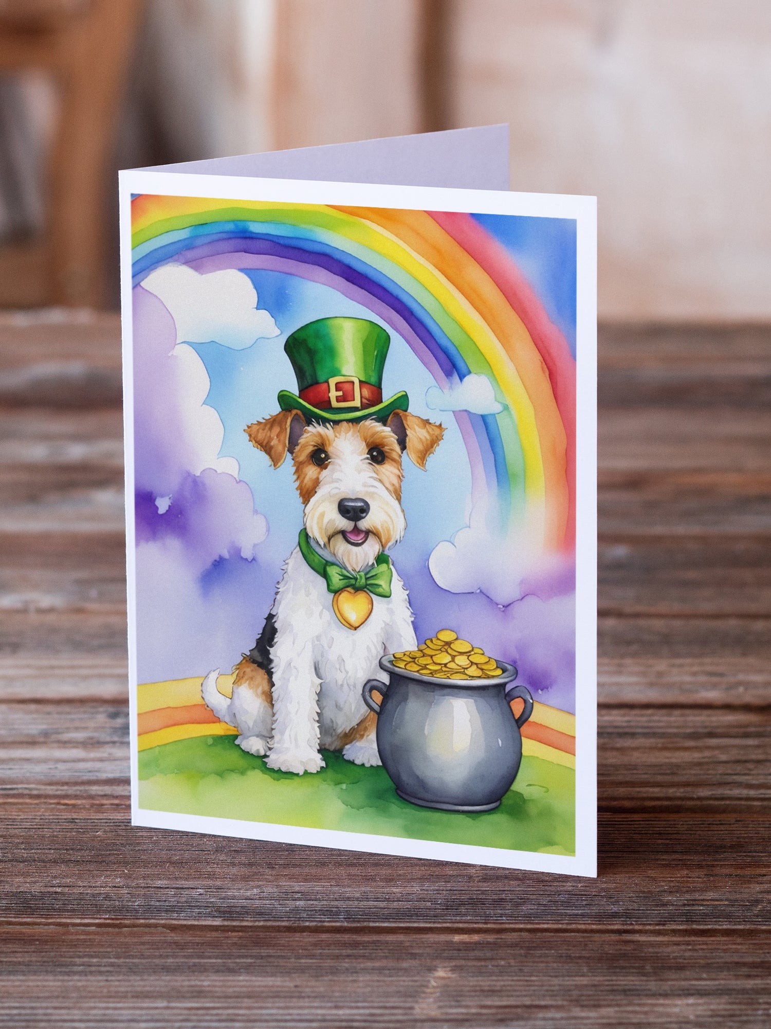 Buy this Fox Terrier St Patrick's Day Greeting Cards Pack of 8