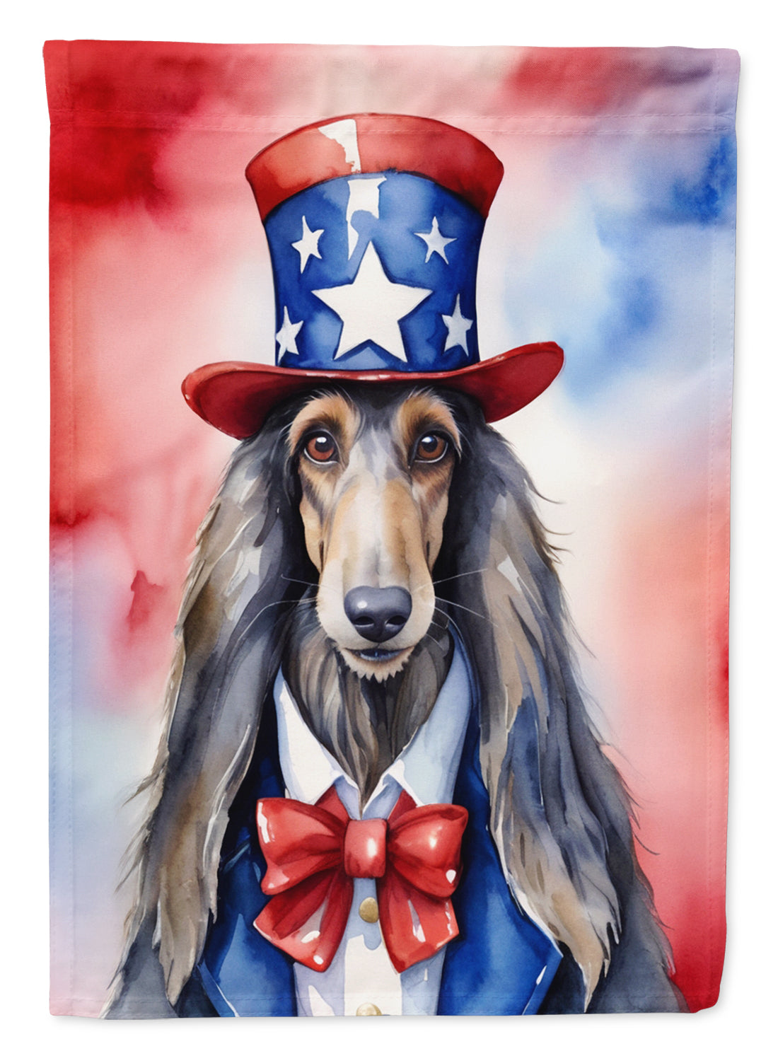 Buy this Afghan Hound Patriotic American House Flag