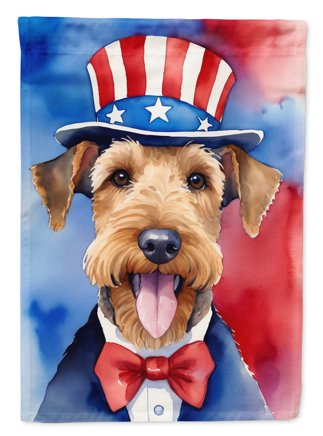 Buy this Airedale Terrier Patriotic American House Flag