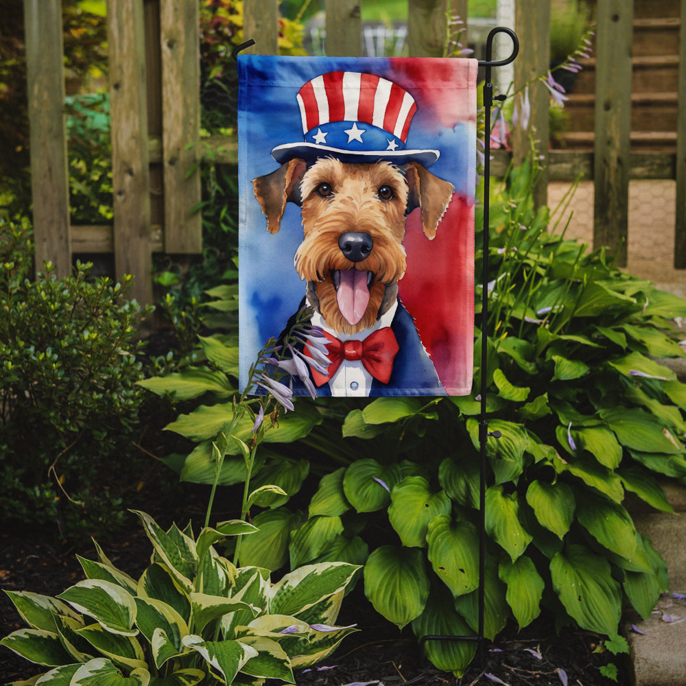 Airedale Terrier Patriotic American Garden Flag