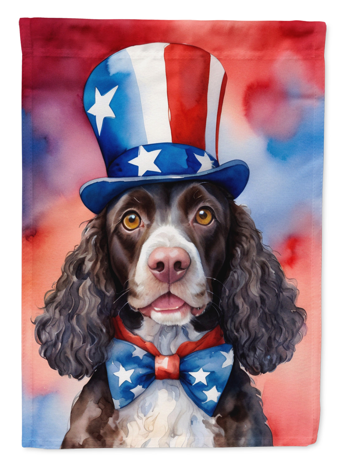 Buy this American Water Spaniel Patriotic American House Flag