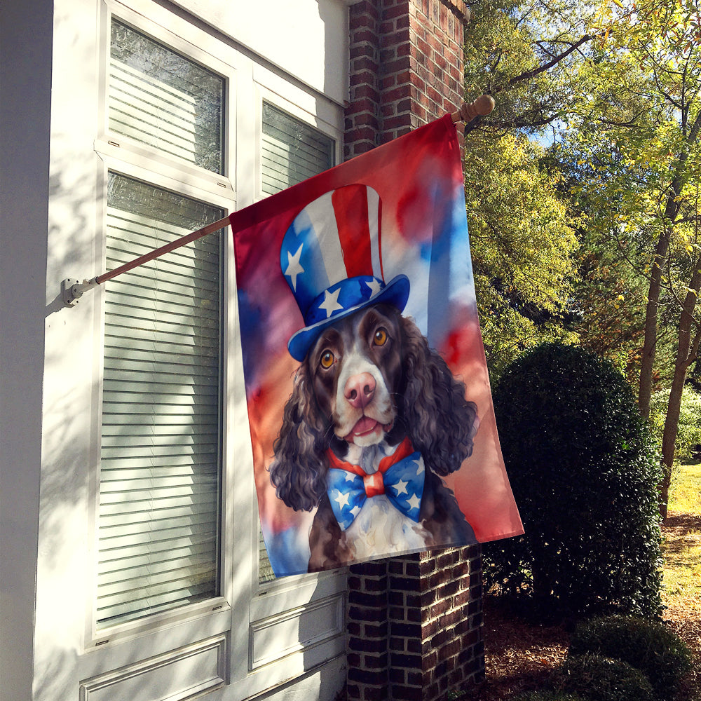 Buy this American Water Spaniel Patriotic American House Flag