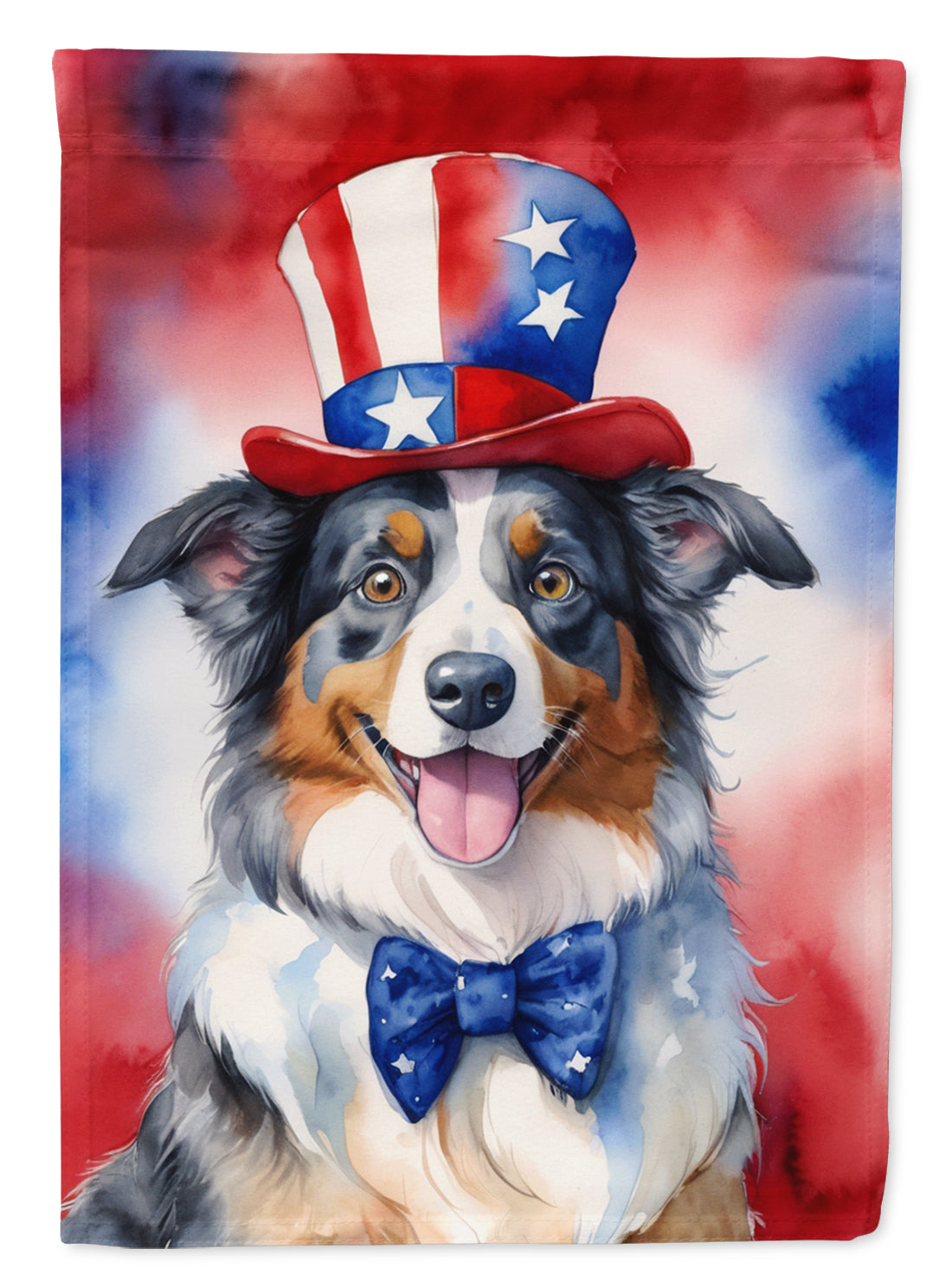 Buy this Australian Shepherd Patriotic American House Flag