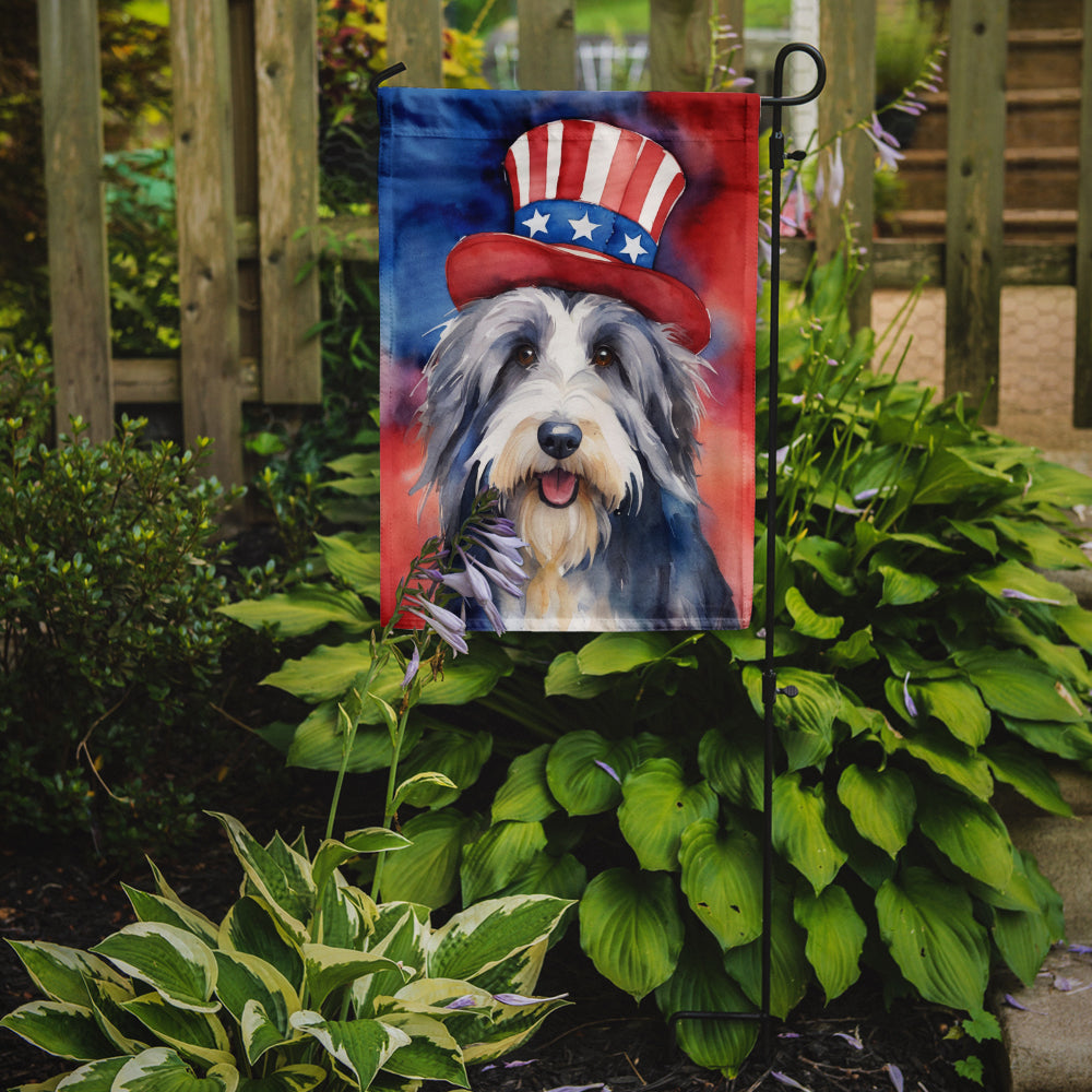 Buy this Bearded Collie Patriotic American Garden Flag