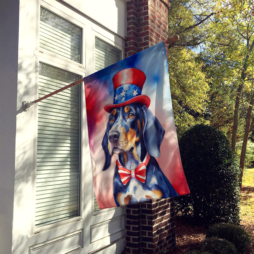 Bluetick Coonhound Patriotic American House Flag