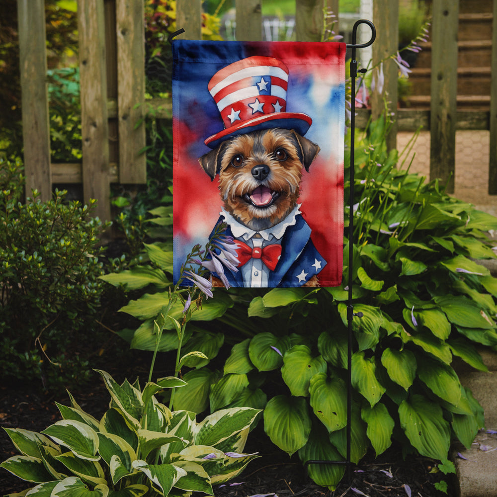 Border Terrier Patriotic American Garden Flag