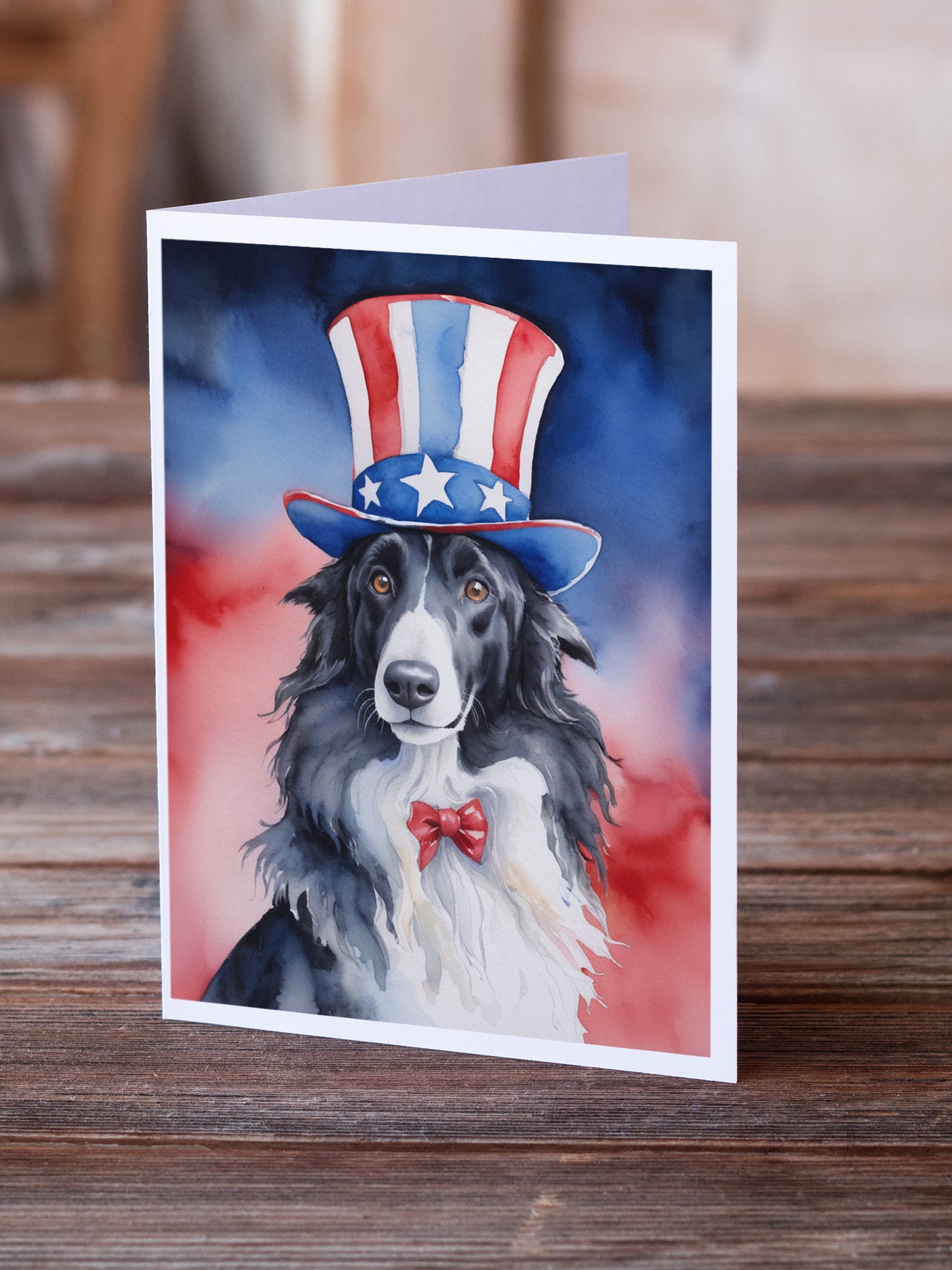 Buy this Borzoi Patriotic American Greeting Cards Pack of 8