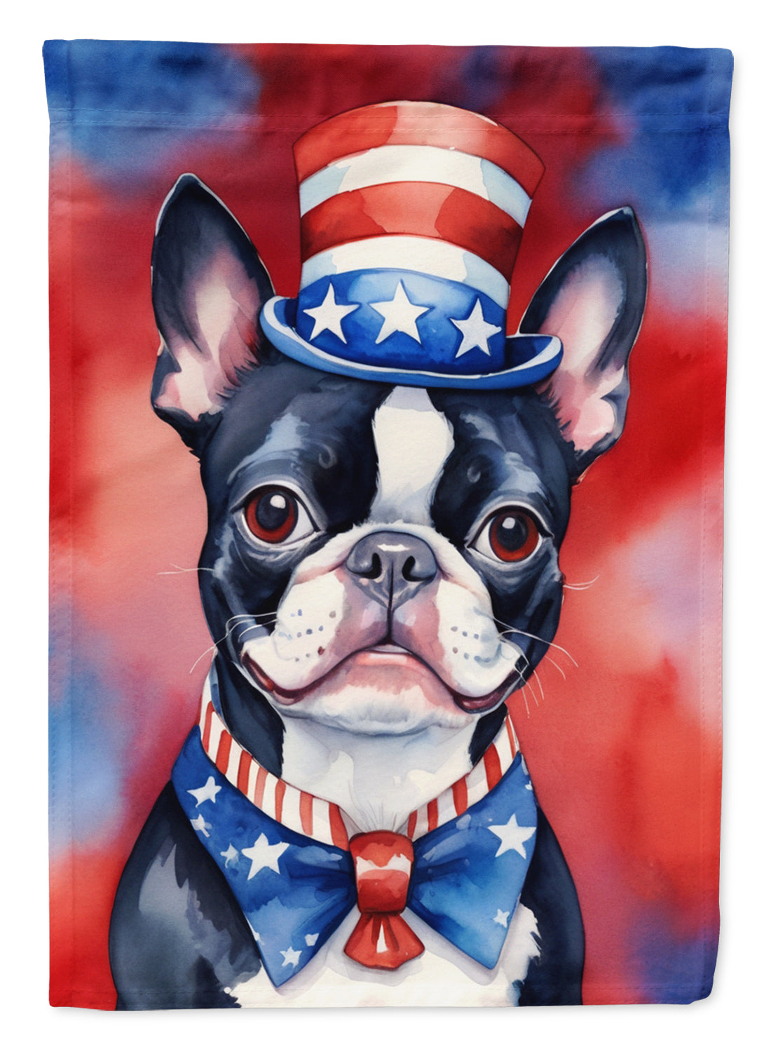 Buy this Boston Terrier Patriotic American House Flag