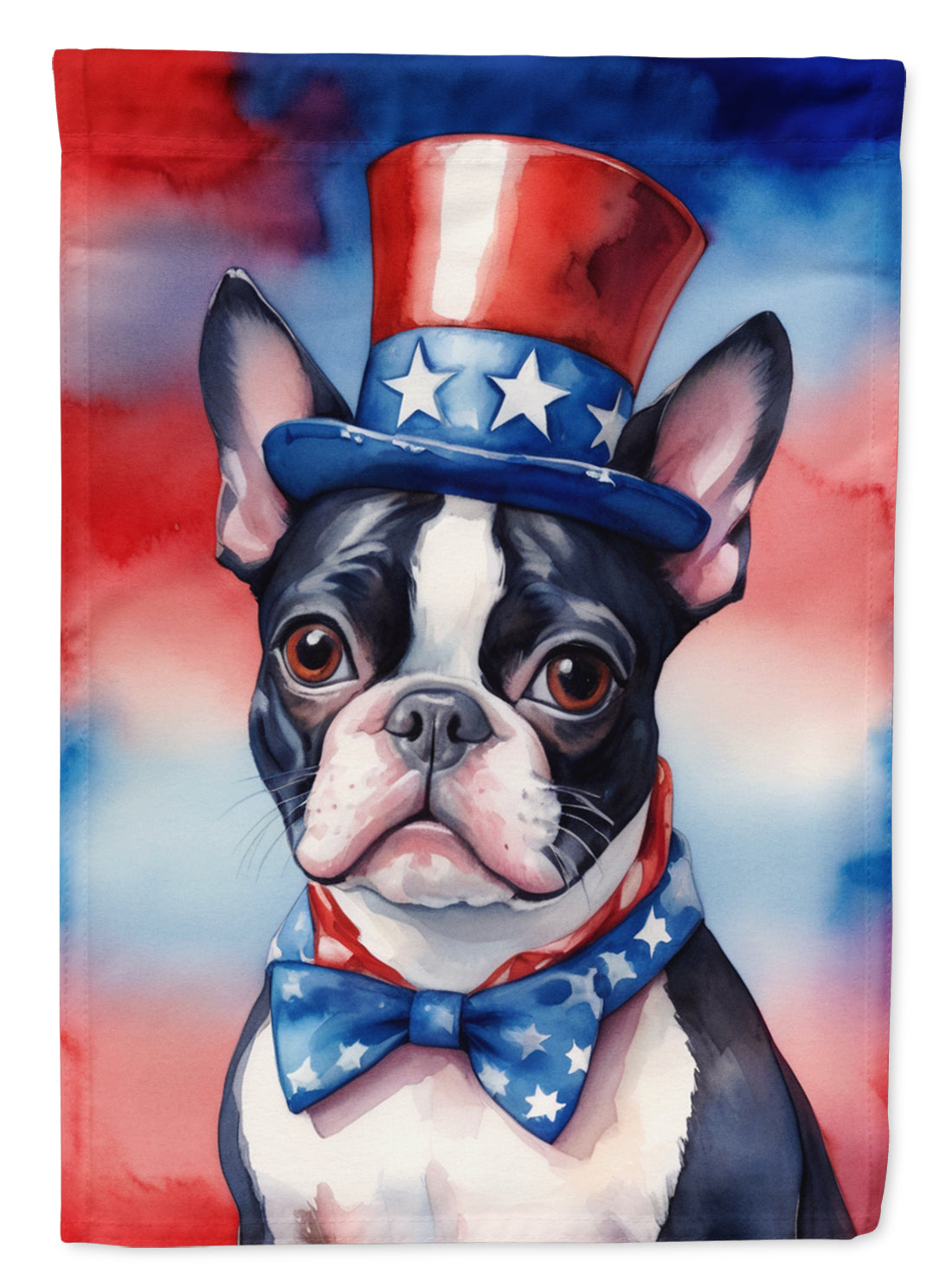 Buy this Boston Terrier Patriotic American House Flag