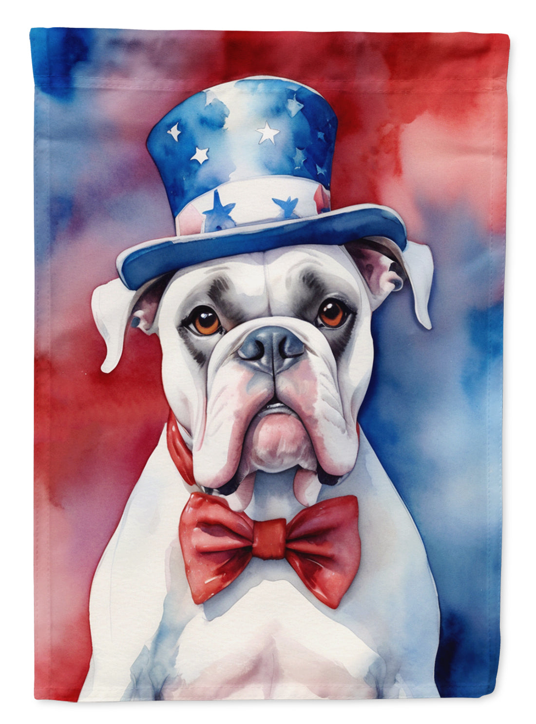 Buy this White Boxer Patriotic American Garden Flag