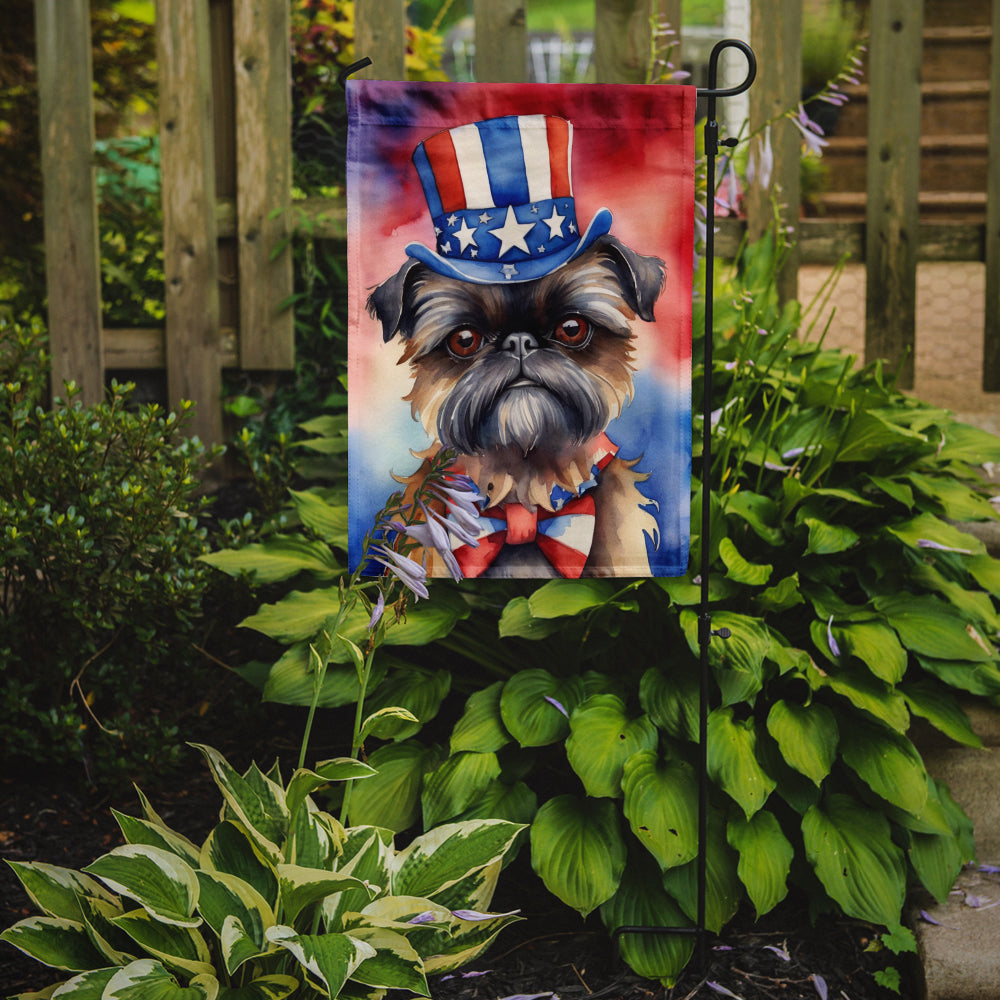 Brussels Griffon Patriotic American Garden Flag