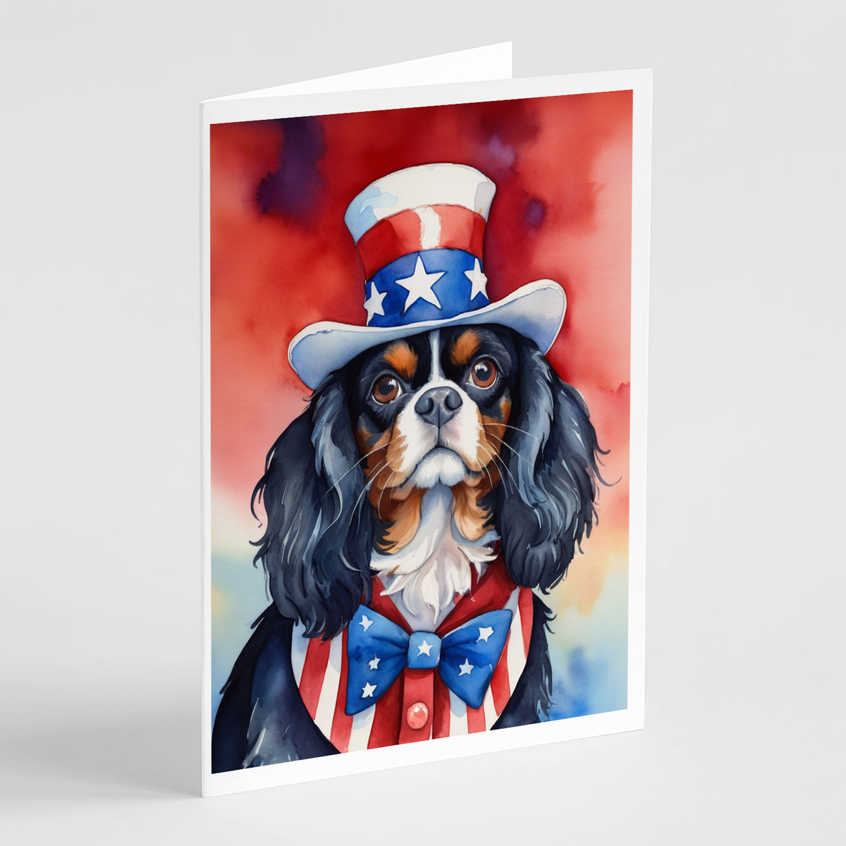 Buy this Cavalier Spaniel Patriotic American Greeting Cards Pack of 8