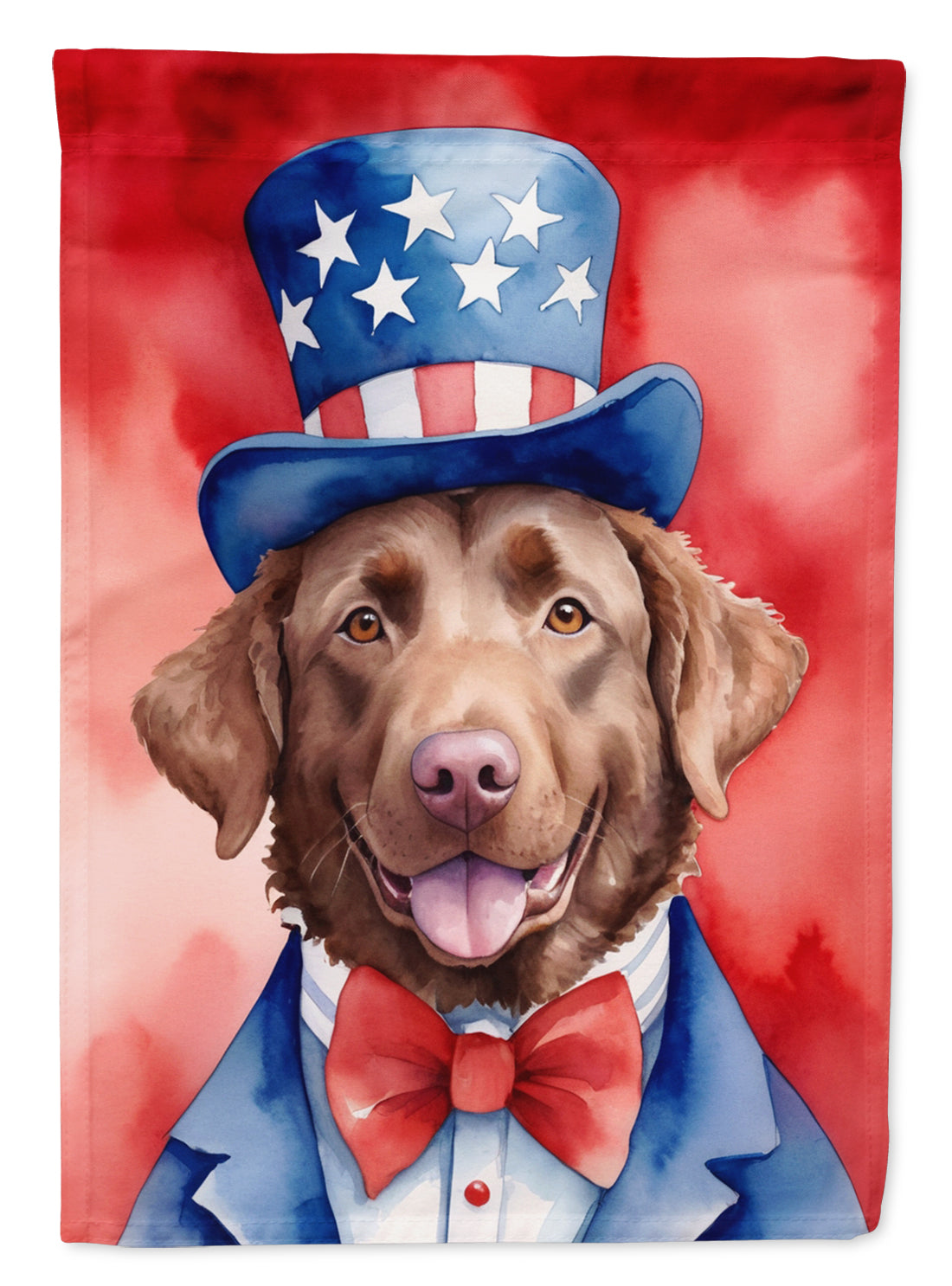 Buy this Chesapeake Bay Retriever Patriotic American House Flag