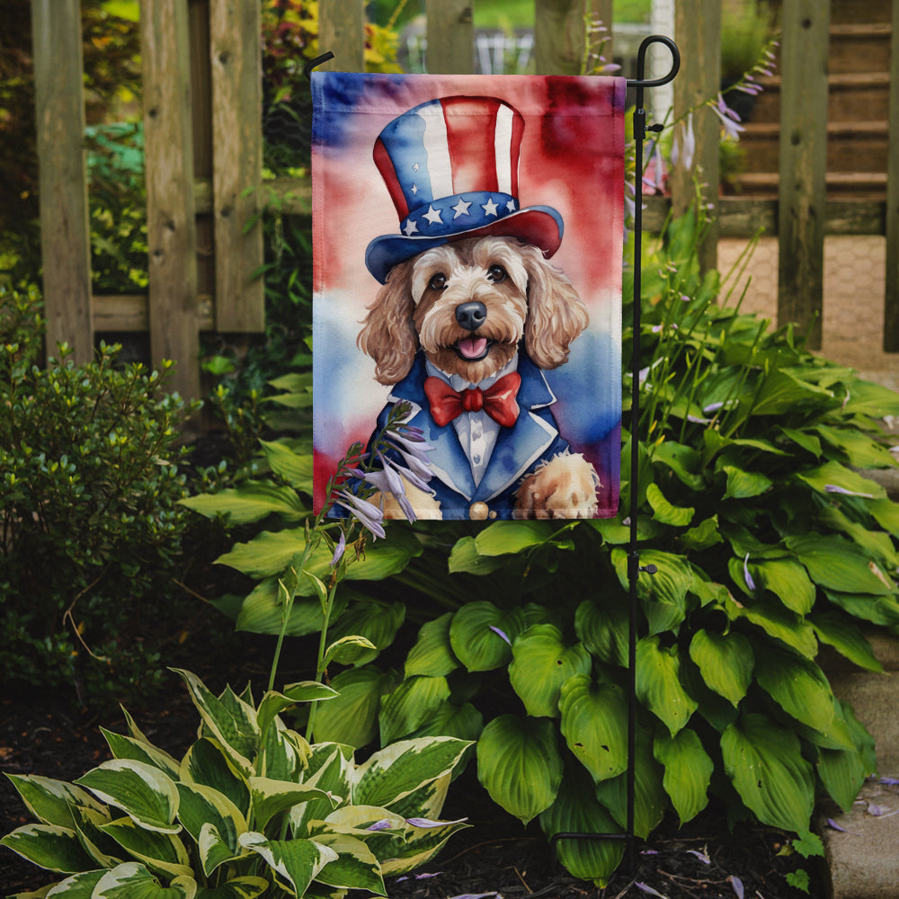 Cockapoo Patriotic American Garden Flag