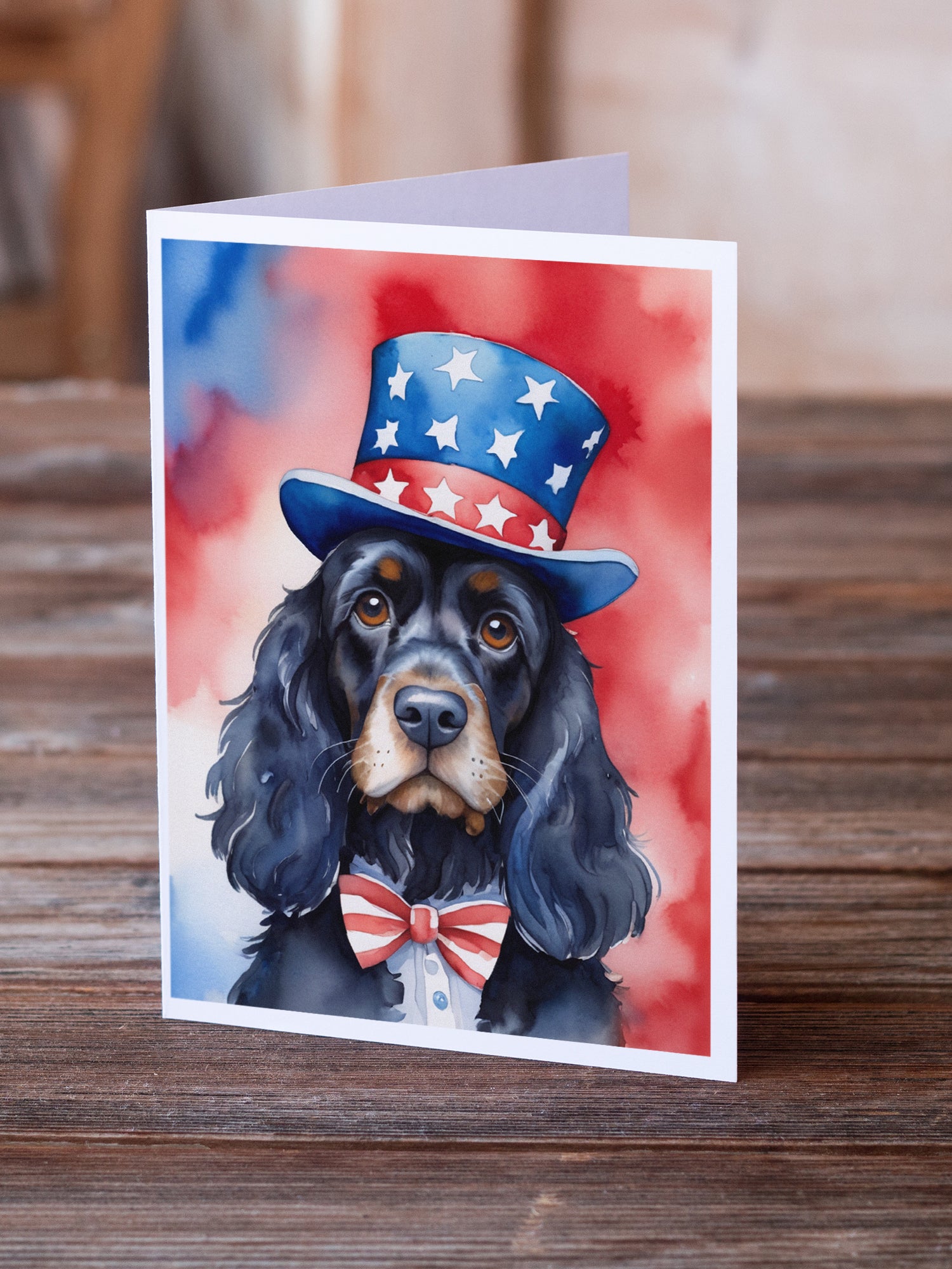 Buy this Cocker Spaniel Patriotic American Greeting Cards Pack of 8