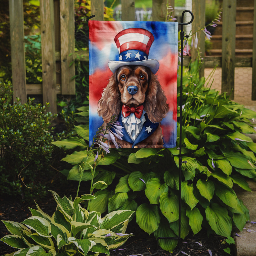 Cocker Spaniel Patriotic American Garden Flag