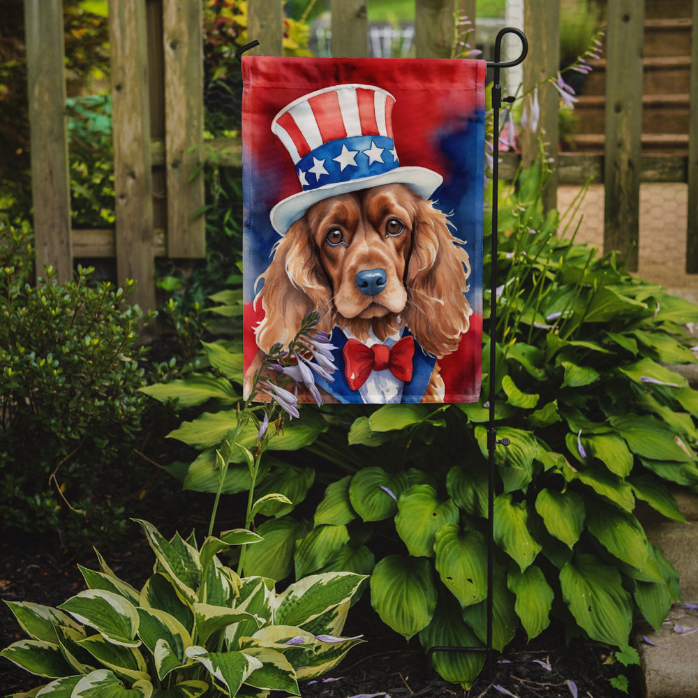 Cocker Spaniel Patriotic American Garden Flag