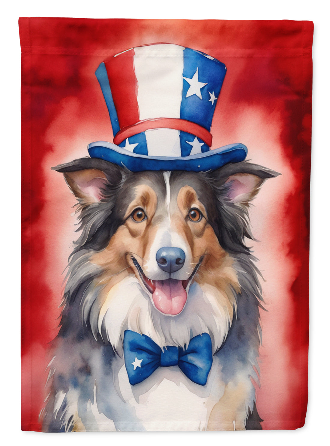 Buy this Collie Patriotic American Garden Flag