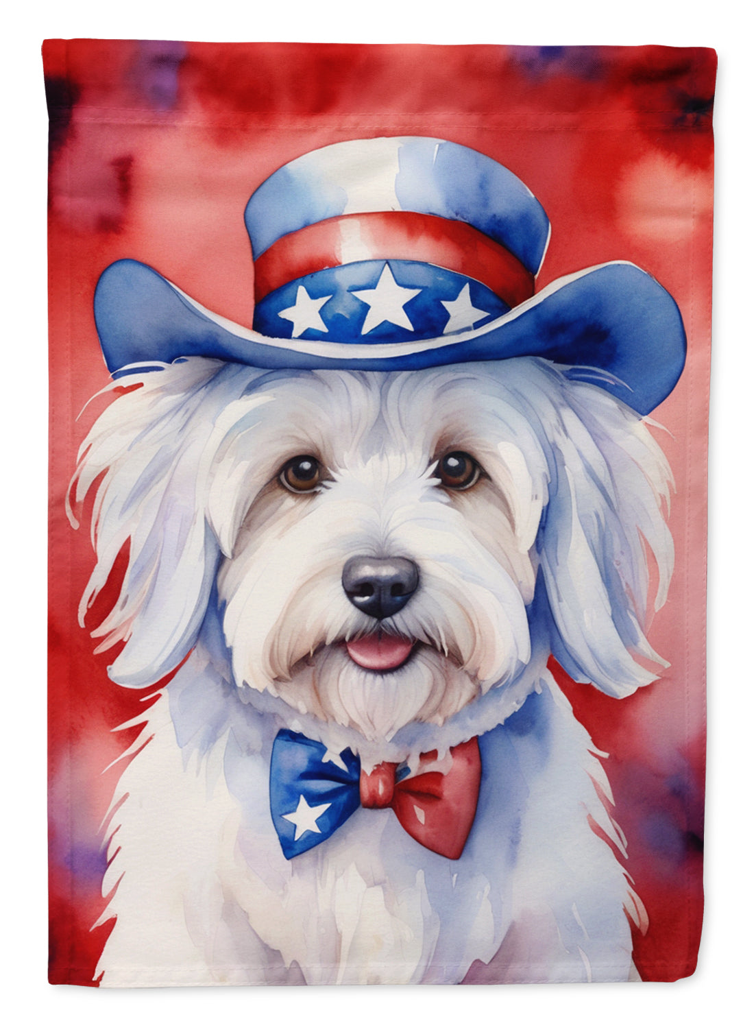 Buy this Coton de Tulear Patriotic American House Flag