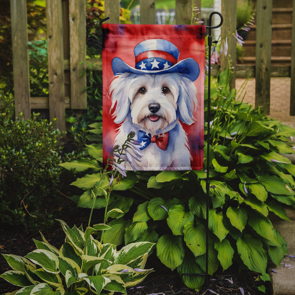 Coton de Tulear Patriotic American Garden Flag