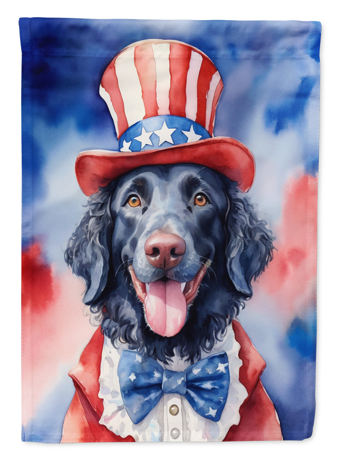 Buy this Curly-Coated Retriever Patriotic American House Flag