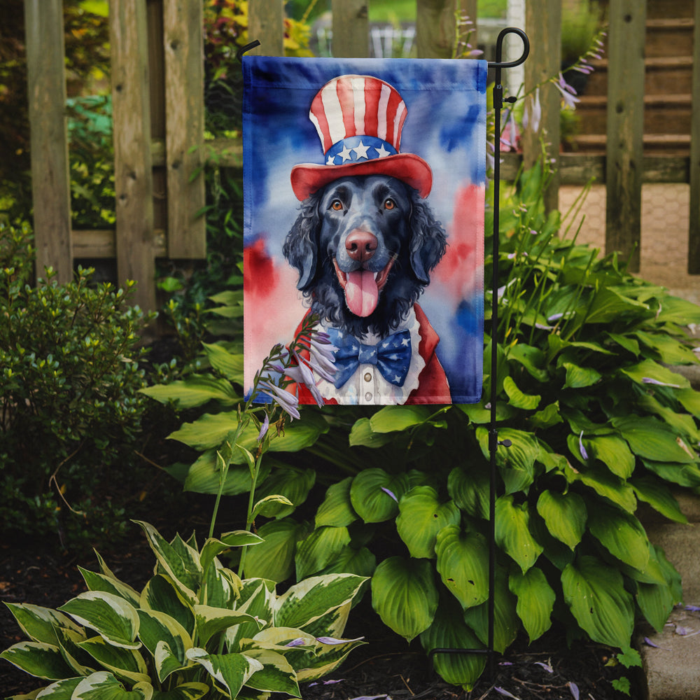 Buy this Curly-Coated Retriever Patriotic American Garden Flag