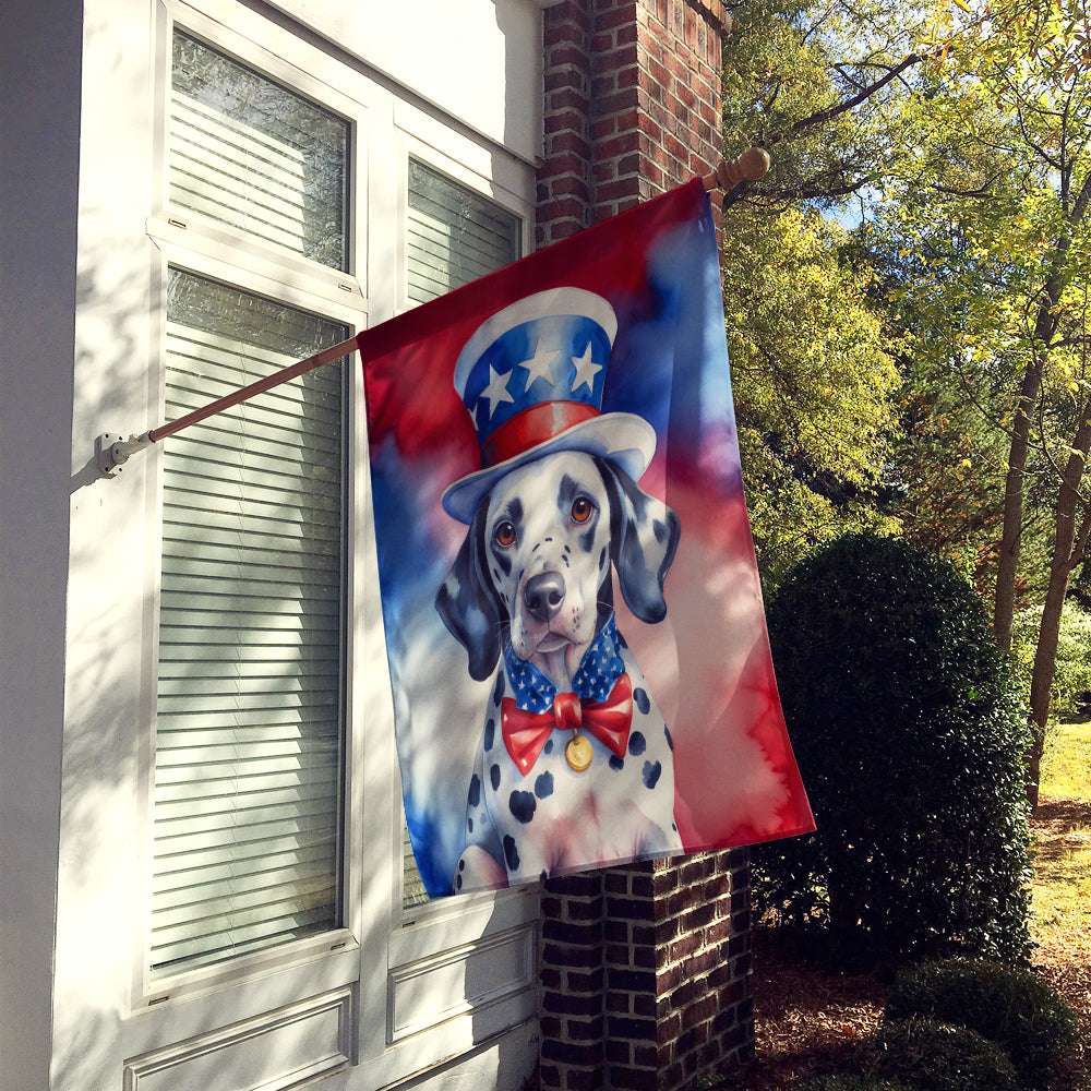 Dalmatian Patriotic American House Flag