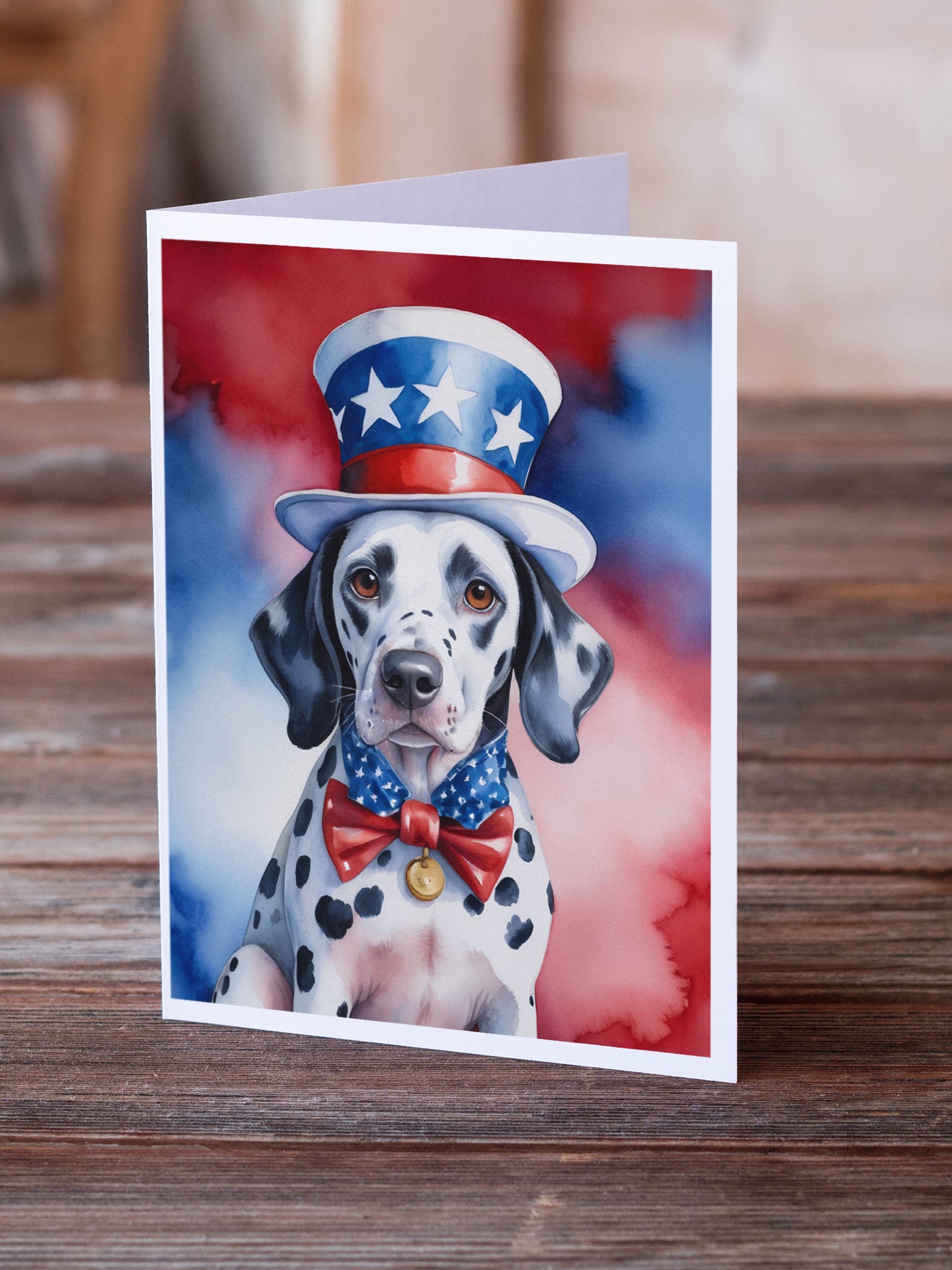 Buy this Dalmatian Patriotic American Greeting Cards Pack of 8