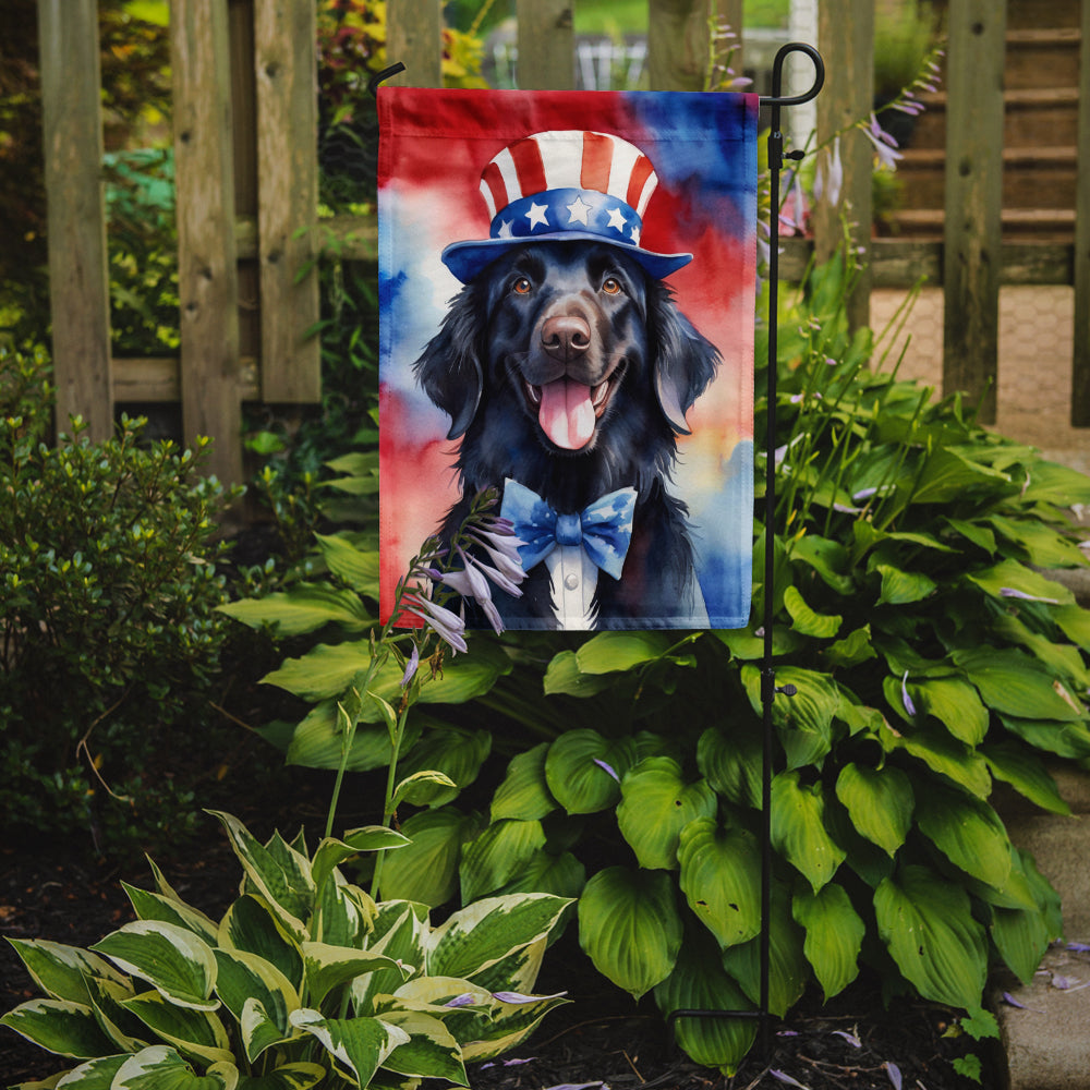 Buy this Flat-Coated Retriever Patriotic American Garden Flag