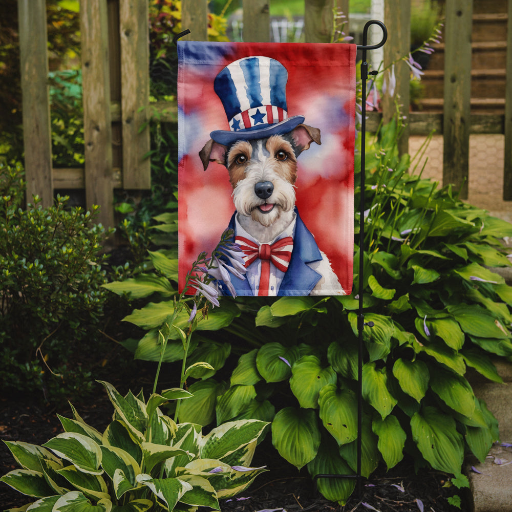 Buy this Fox Terrier Patriotic American Garden Flag