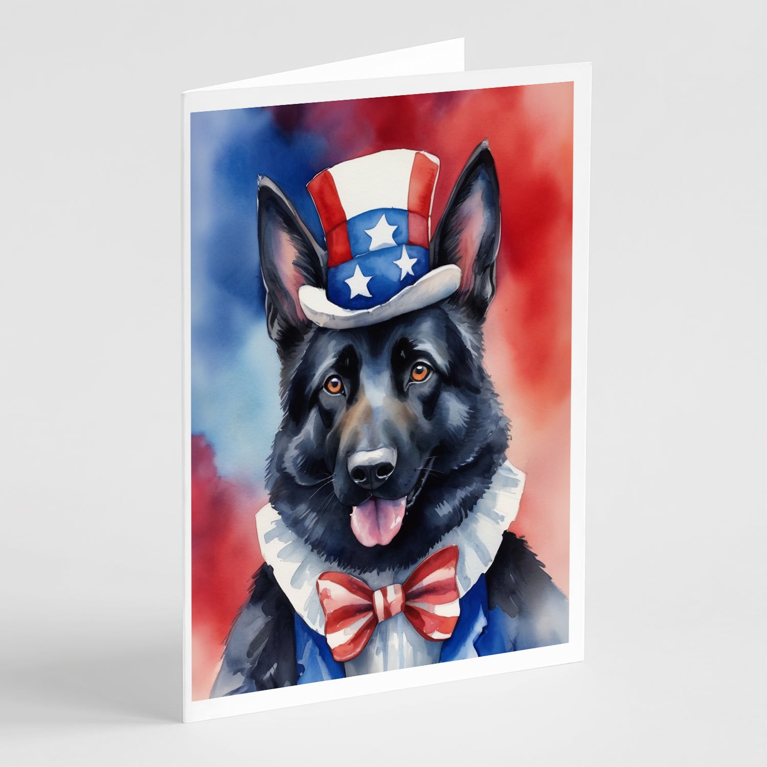 Buy this German Shepherd Patriotic American Greeting Cards Pack of 8