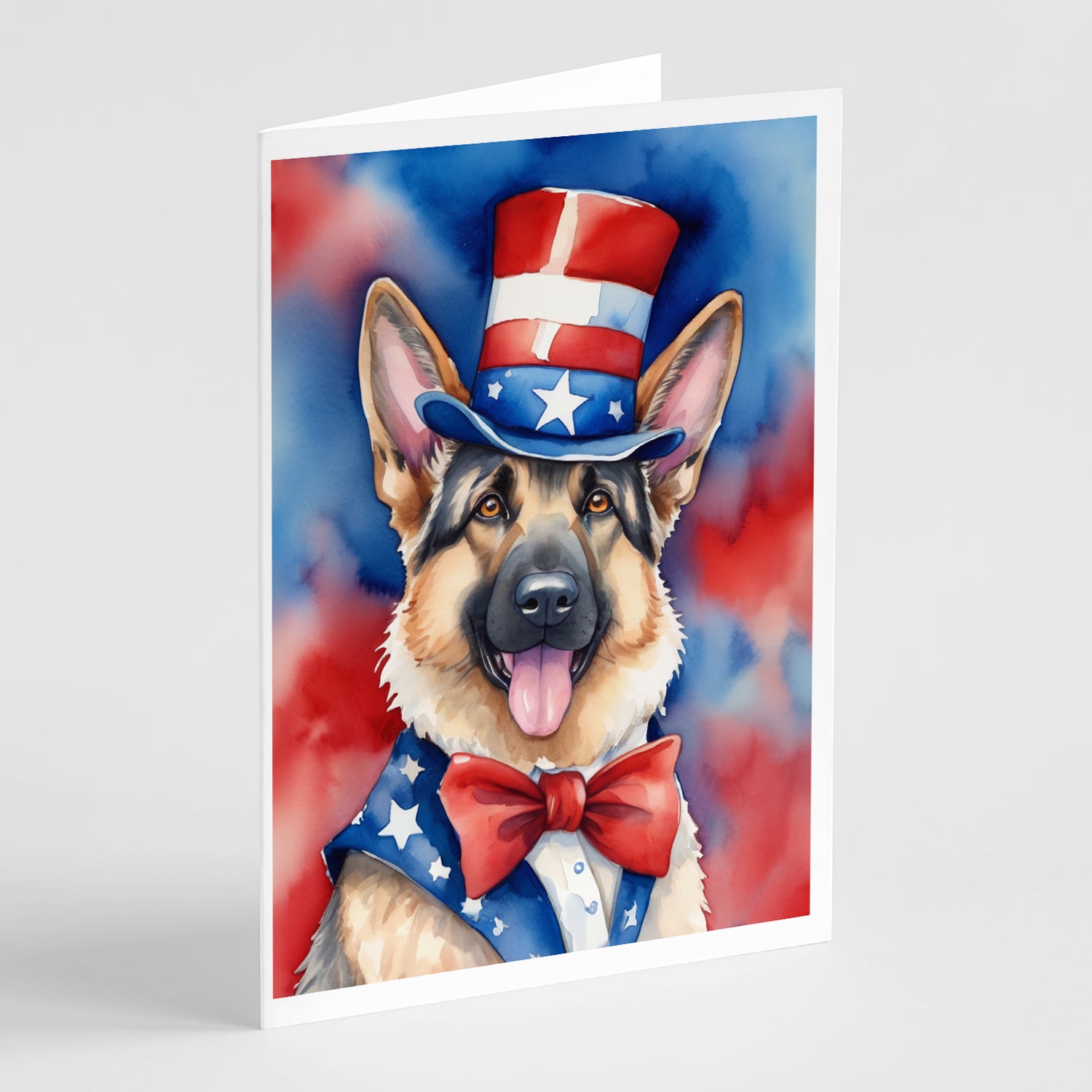 Buy this German Shepherd Patriotic American Greeting Cards Pack of 8